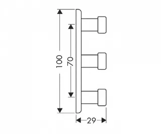 Крючок тройной Hansgrohe SteeL 41283800 хром